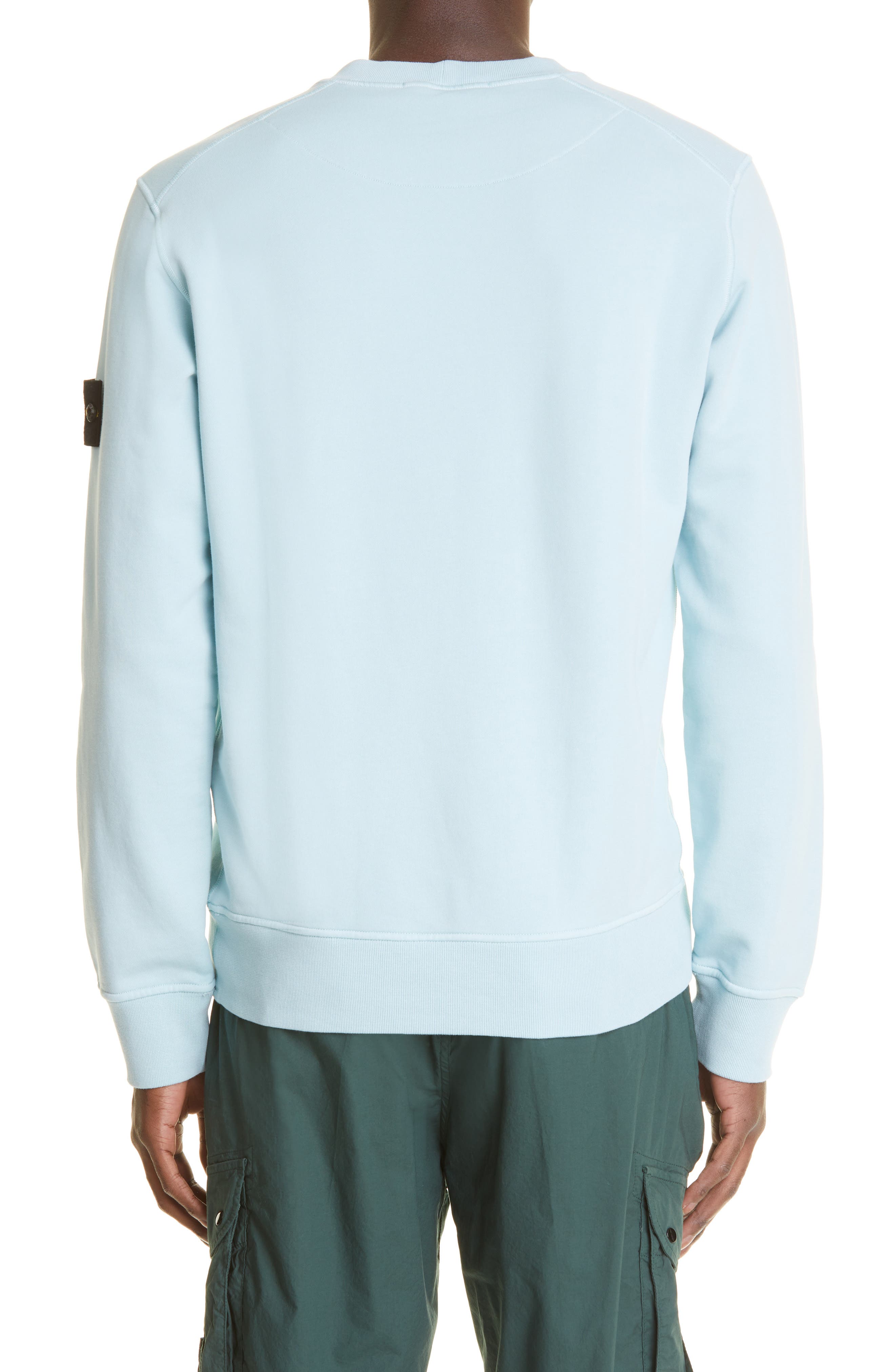 stone island logo patch sweatshirt