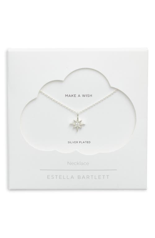 Estella Bartlett North Star Pendant Necklace in Silver