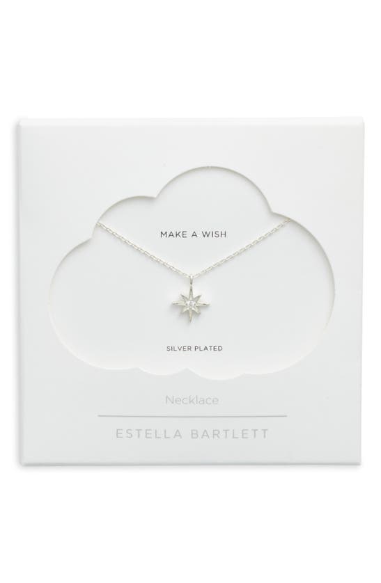 Estella Bartlett North Star Pendant Necklace In Silver