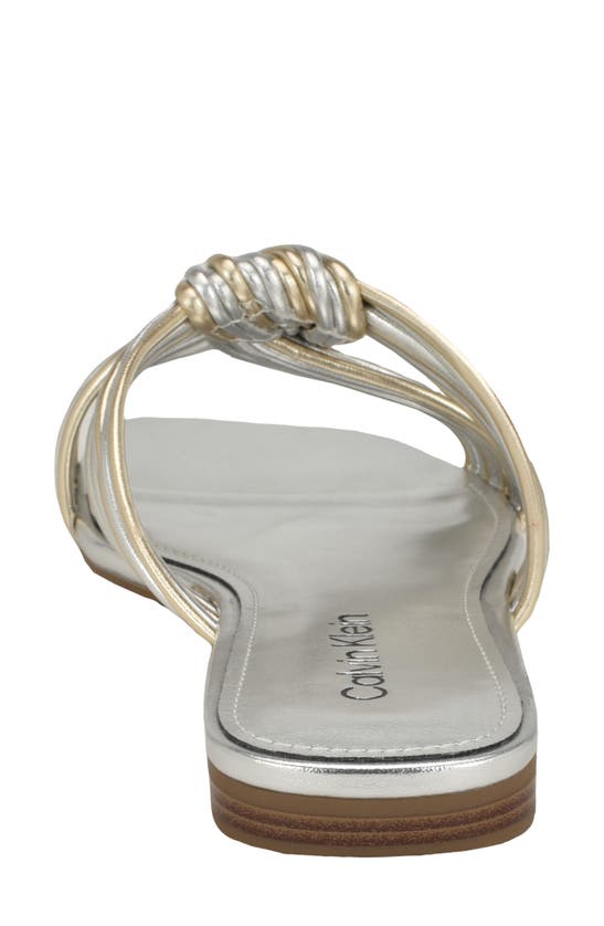 Shop Calvin Klein Mavin Slide Sandal In Silver