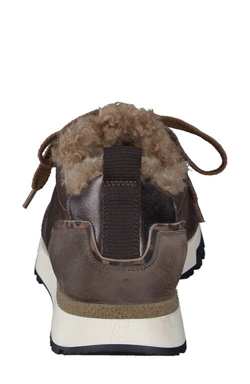 Shop Paul Green Wasa Faux Fur Trim Sneaker In Earth Moro Combo