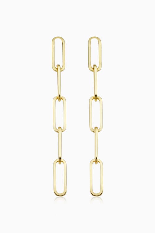 Oradina 14k Yellow Gold Venice Link Drop Earrings In Yellow Gold