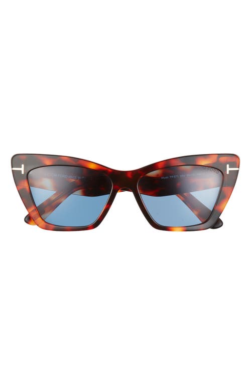 TOM FORD TOM FORD WYATT 56MM GRADIENT CAT EYE SUNGLASSES 