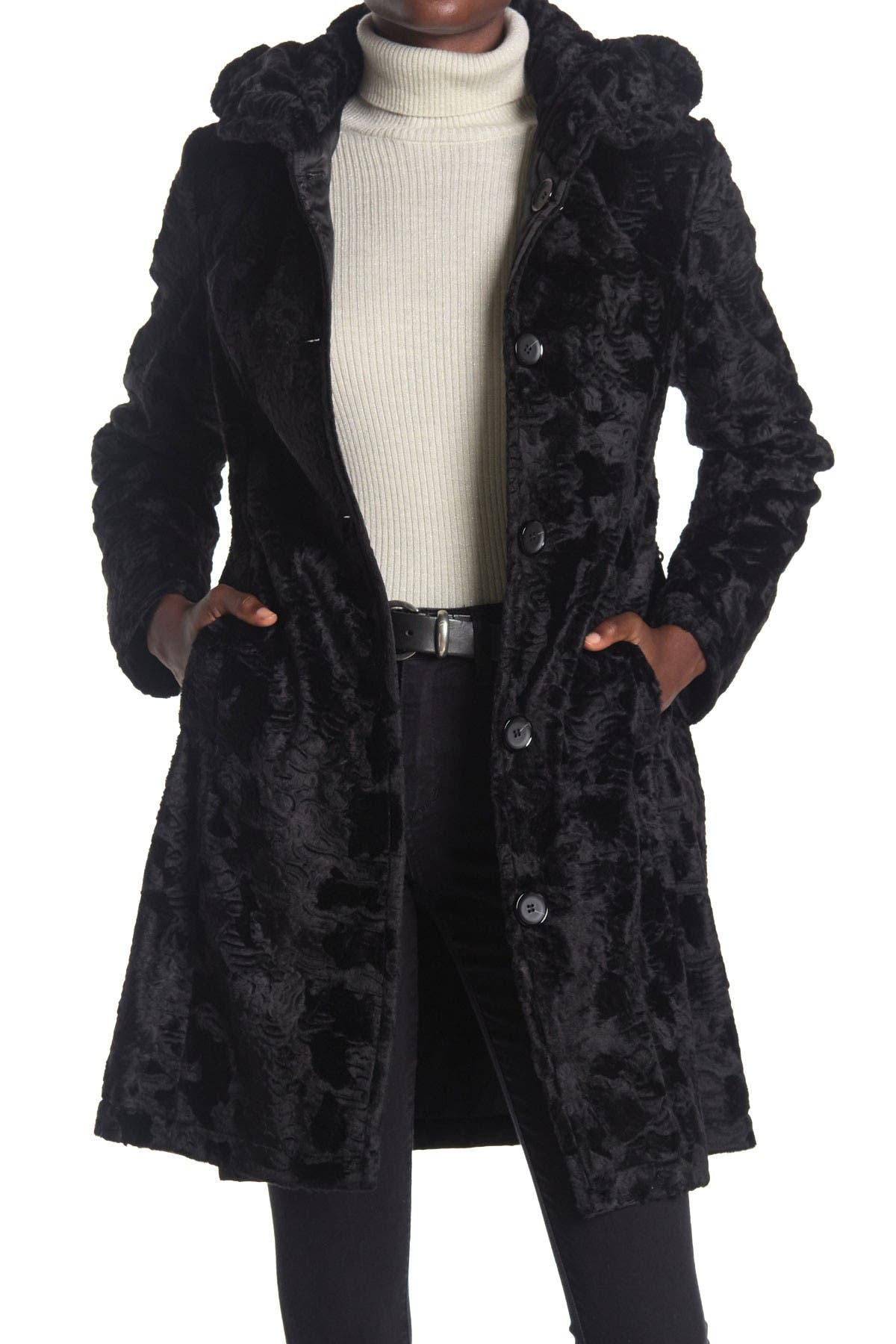 laundry reversible faux fur coat