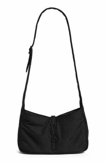paris vii large flat hobo bag in smooth leather