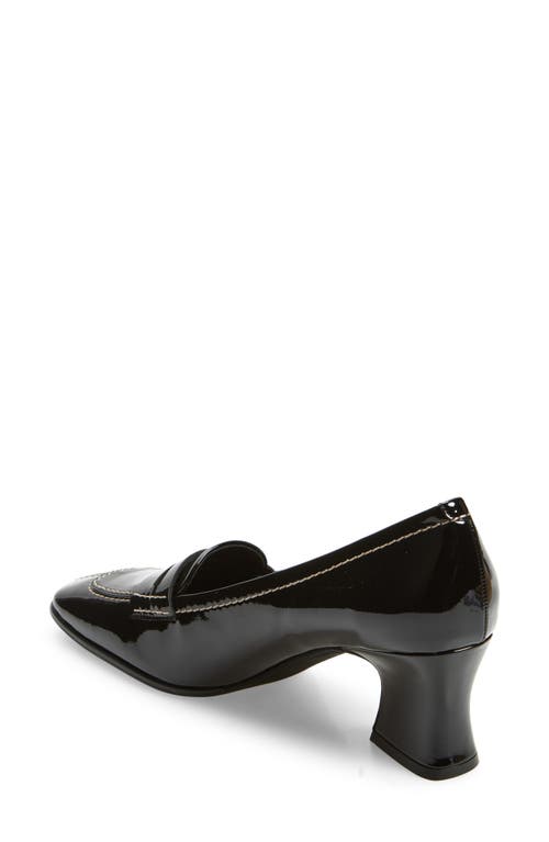 Shop Jeffrey Campbell Nonfiction Penny Loafer Pump In Black Patent