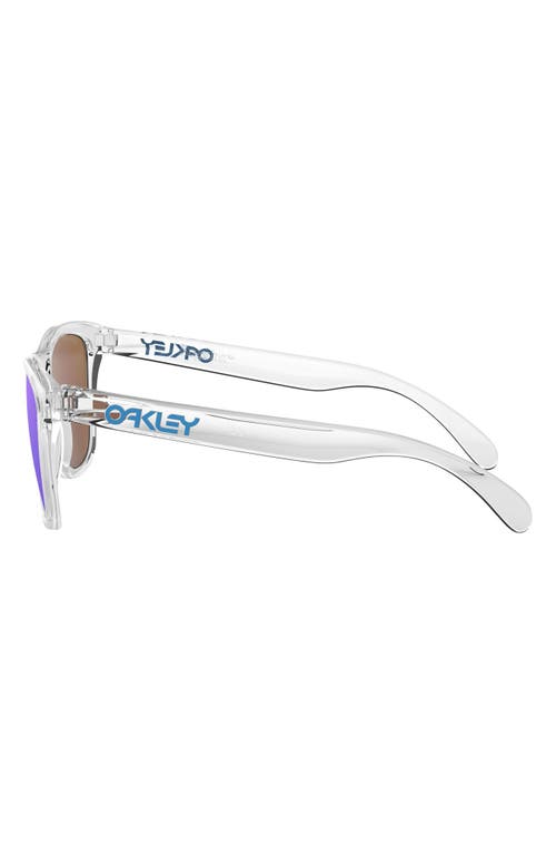 Shop Oakley 55mm Polarized Rectangular Sunglasses In Clear/blue