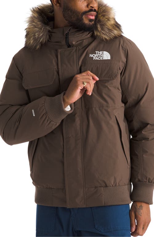 Shop The North Face Mcmurdo Water Repellent 600 Fill Power Down Parka With Faux Fur Trim In Smokey Brown