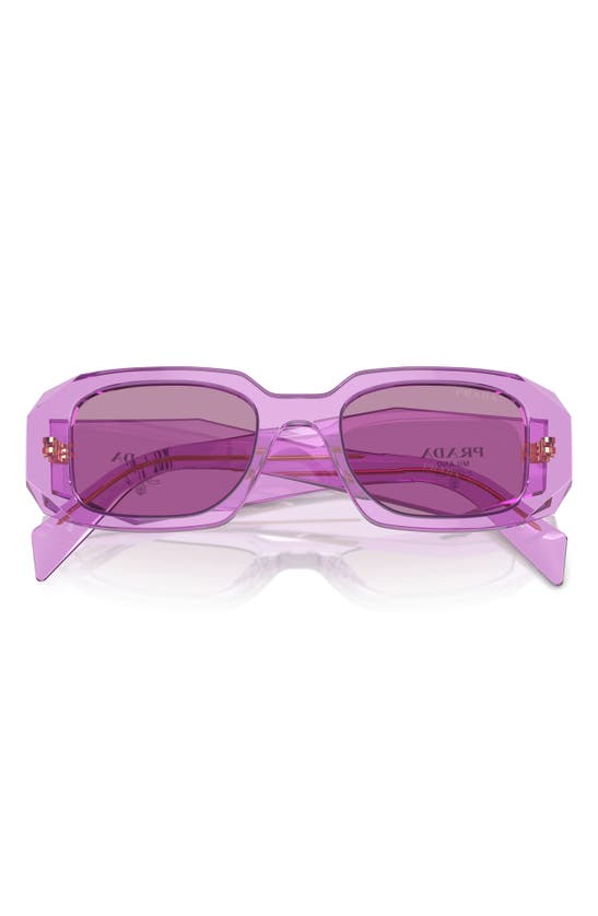 Shop Prada 49mm Small Rectangular Sunglasses In Violet