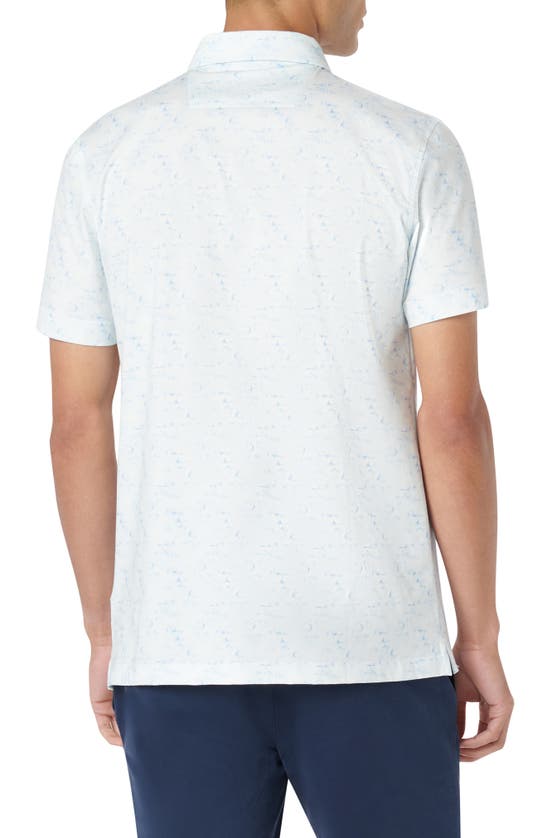 Shop Bugatchi Victor Ooohcotton® Print Polo In Sky