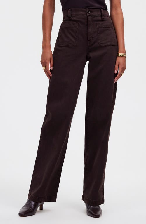 Madewell The Emmet Wide Leg Pants In Dark Carob