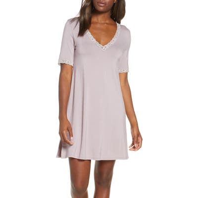 Natori Feathers Sleep Shirt, Beige