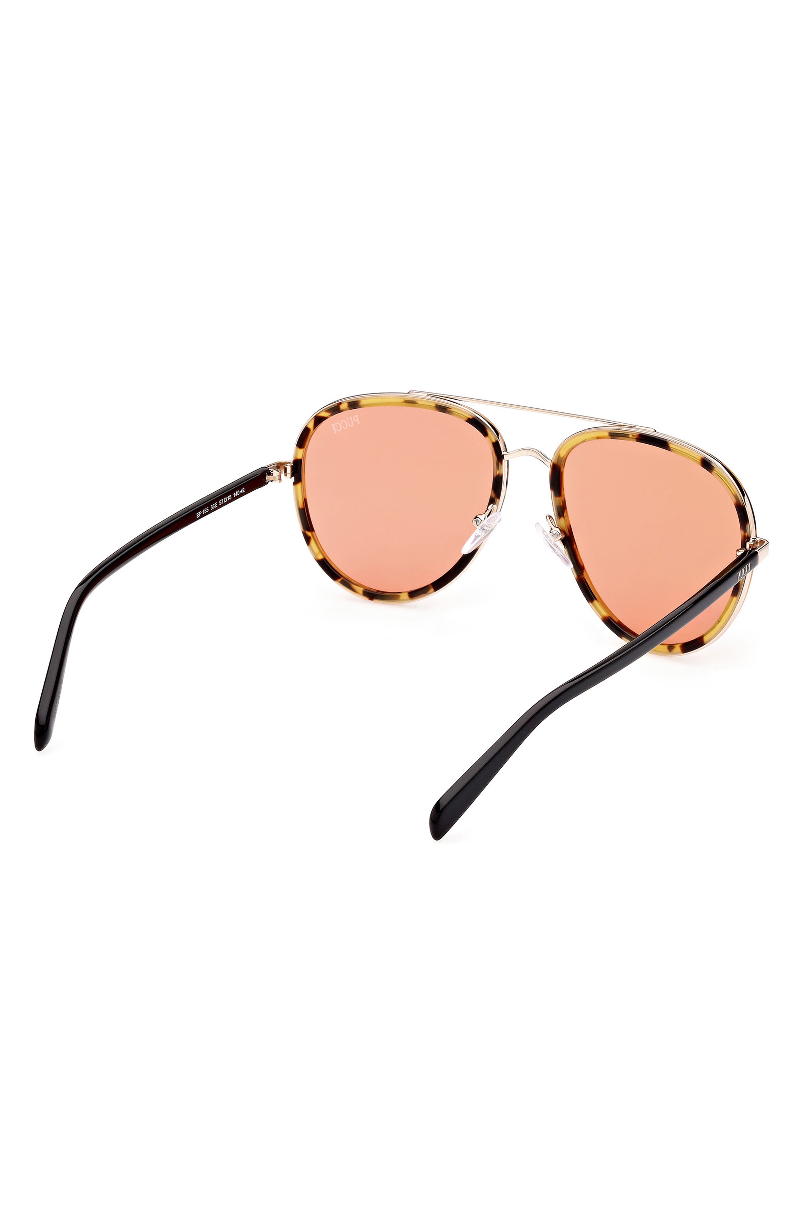 emilio pucci 57mm round sunglasses