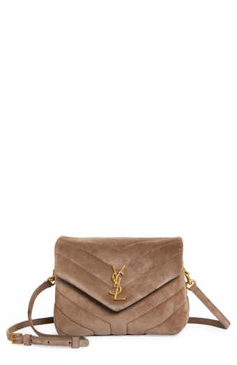 Saint Laurent Loulou Toy Quilted Suede Crossbody Bag