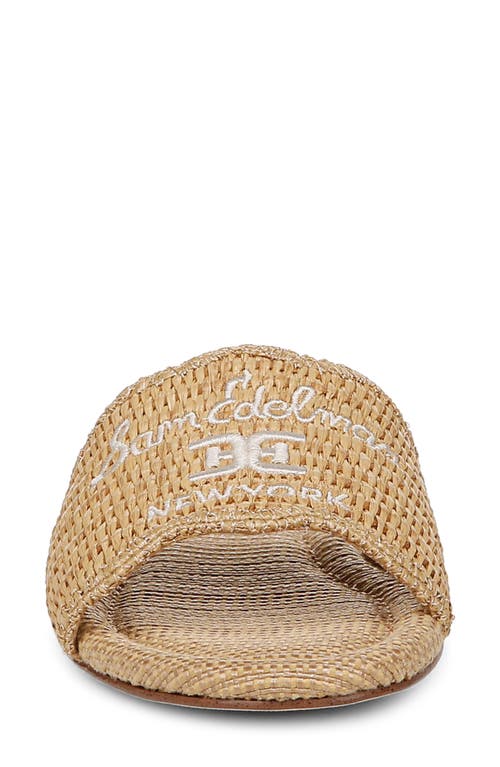 Sam Edelman Evette Slide Sandal Sandshell Raffia In Sand