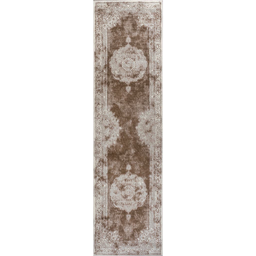 Jonathan Y Rosalia Cottage Medallion Area Rug In Cream/brown