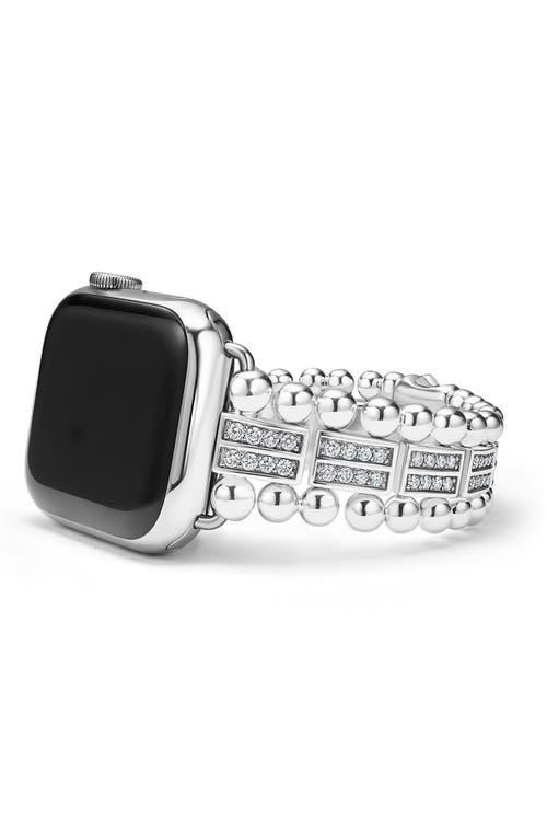 Shop Lagos Smart Caviar Sterling Silver Diamond Apple Watch® Watchband