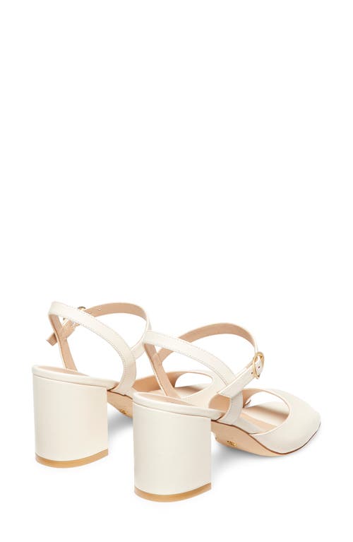 Stuart Weitzman Sh662 Womens Block Heel Man Made Ankle Strap In Seashell