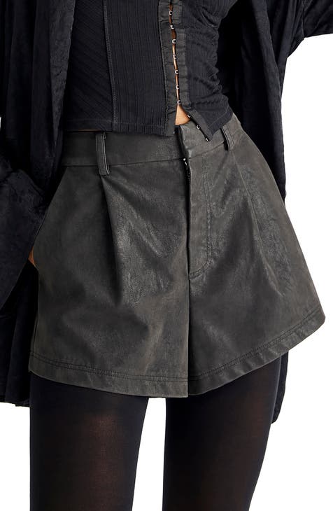 CULPOS X INC Womens Faux Leather Shorts