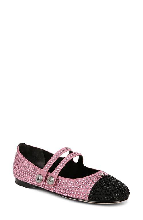 Circus NY by Sam Edelman Zoey Cap Toe Mary Jane Flat Pink Confetti/Black at Nordstrom,