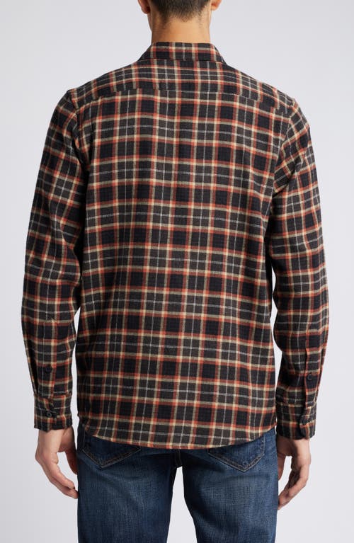 Shop Treasure & Bond Regular Fit Plaid Flannel Button-up Shirt In Brown- Rust Ronan Plaid