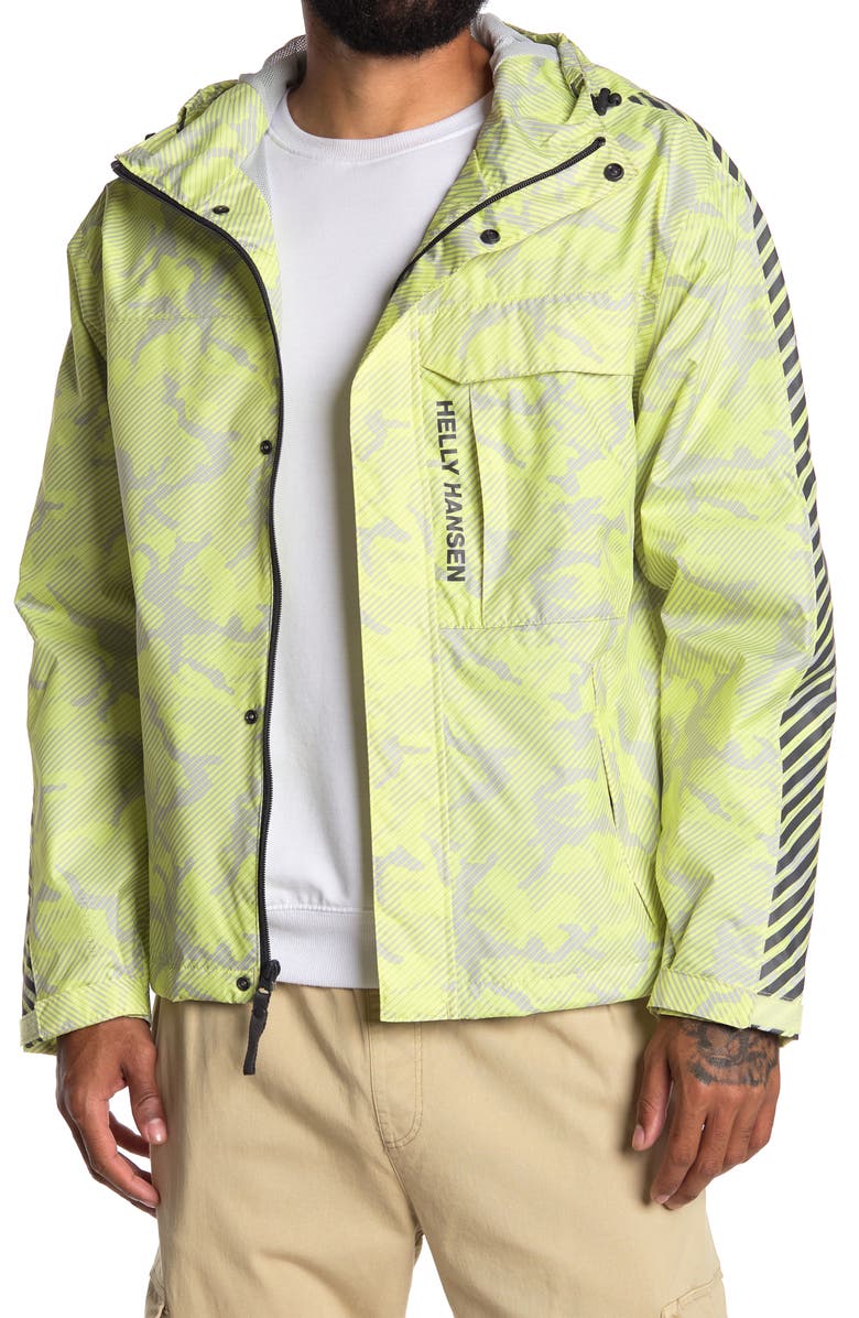 HELLY HANSEN Vector Packable Rain Jacket, Main, color, SUNNY LIME