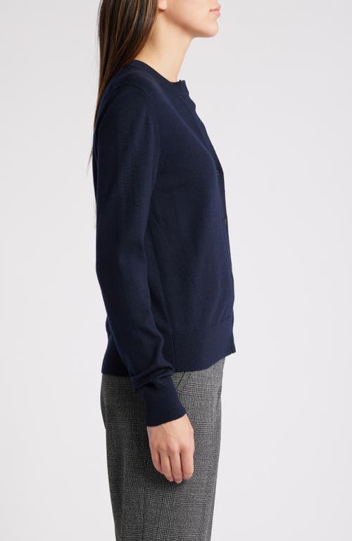 Shop Hugo Boss Boss Fadenasi Wool Cardigan Sweater In Sky Captain