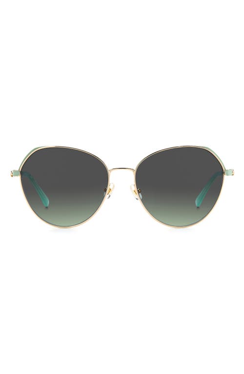 Kate Spade New York Octavia 59mm Gradient Round Sunglasses In Green