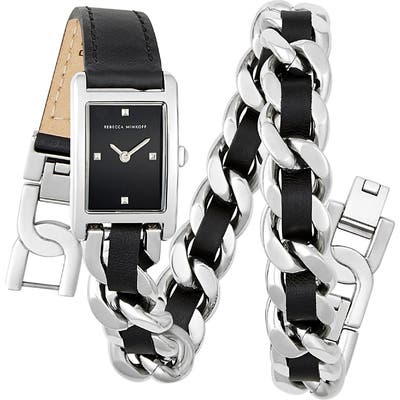 Rebecca Minkoff Moment Chain Wrap Bracelet Watch, 30Mm