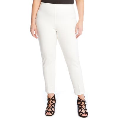 Plus Size Karen Kane Piper Skinny Ankle Pants, White