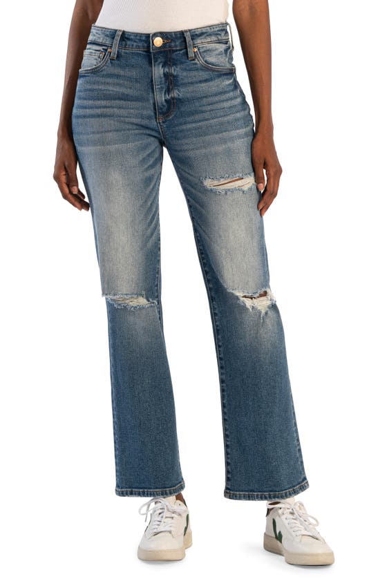 Kut From The Kloth Nadia High Waist Ripped Flare Jeans In Reduced