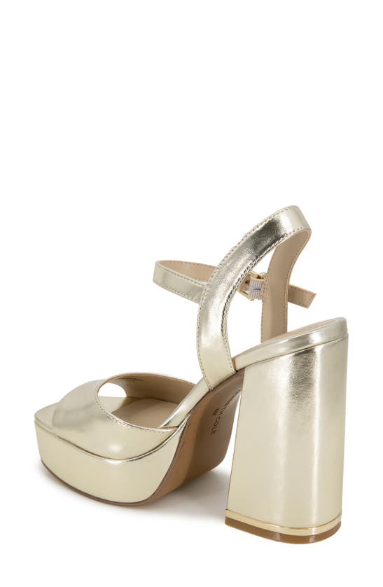 Shop Kenneth Cole New York Dolly Platform Sandal In Light Gold