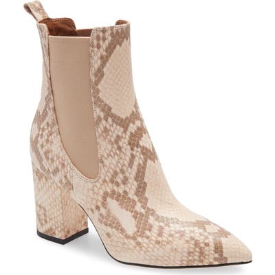 Paris Texas Python Embossed Bootie - Pink