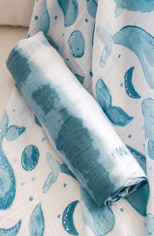 Crane Baby 2-pack Assorted Swaddle Blankets In Blue/white
