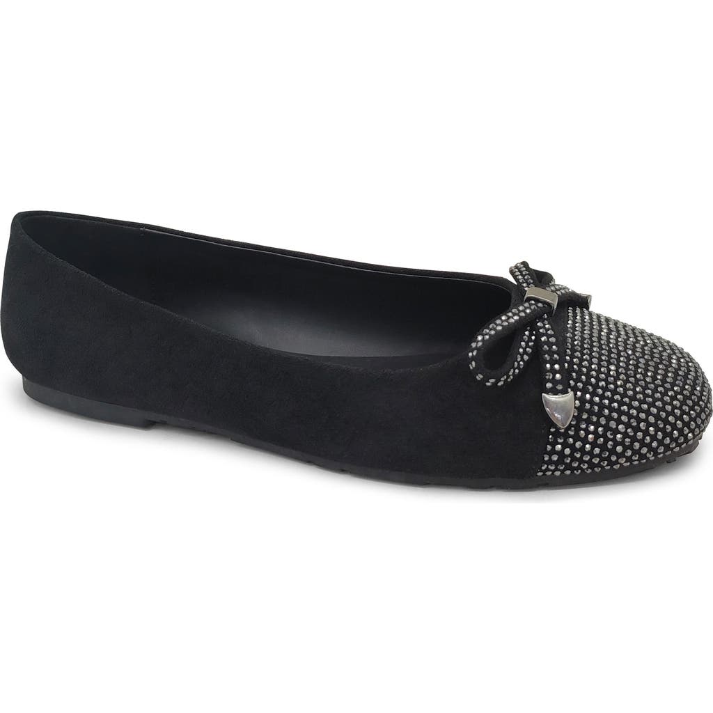 Reaction Kenneth Cole Ellie Ballet Flat In Black Micro