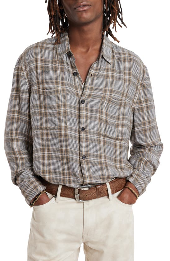 Shop John Varvatos Cole Plaid Button-up Shirt In Camel