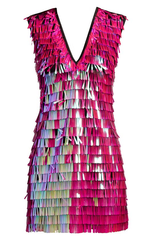 SHO BY TADASHI SHOJI SHO BY TADASHI SHOJI FRINGE SEQUIN MINIDRESS