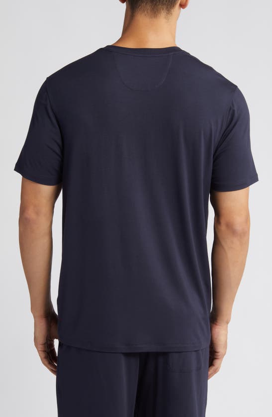 Shop Daniel Buchler Stretch Modal Blend Pajama T-shirt In Navy