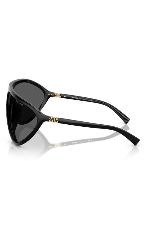 Miu Miu Runway Oversized Aviator Sunglasses In Dark Grey
