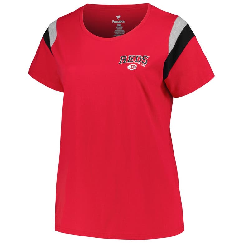 Shop Profile Red Cincinnati Reds Plus Size Scoop Neck T-shirt