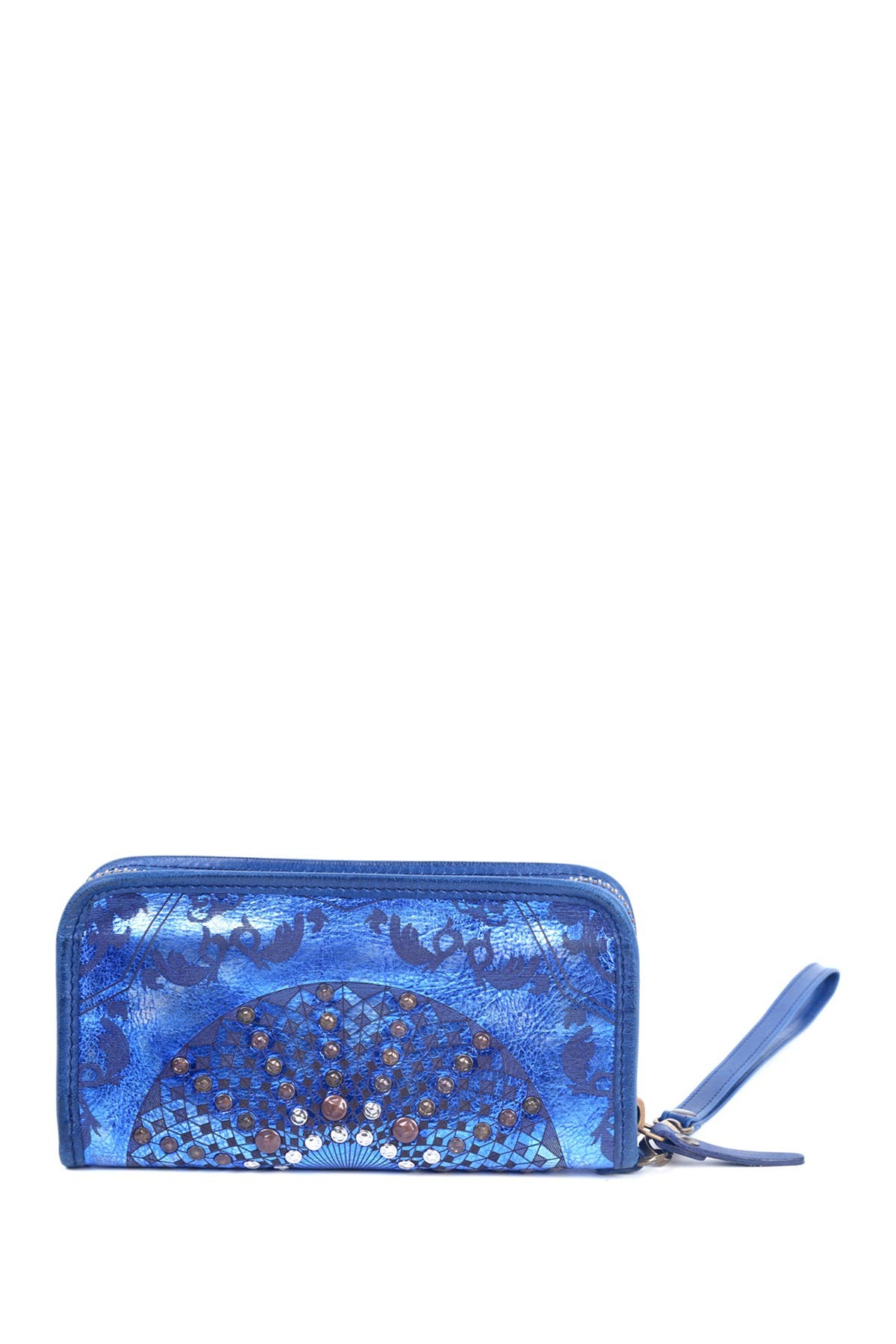 Old Trend Mola Leather Clutch In Medium Blue5
