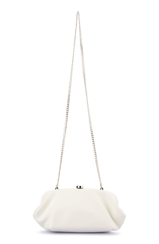 Shop Olga Berg Josefina Faux Leather Frame Clutch In White