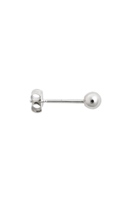 Shop Anzie Single Ball Stud Earring In White