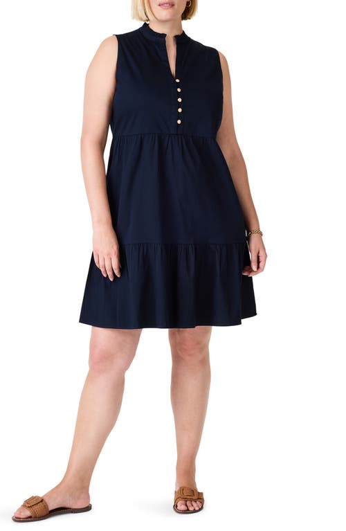 Shop Nic + Zoe Nic+zoe Tia Sleeveless Dress In Dark Indigo