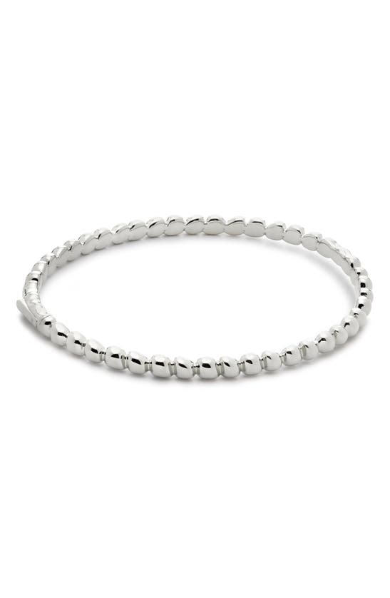 Shop Monica Vinader Nura Teardrop Bangle Bracelet In Sterling Silver