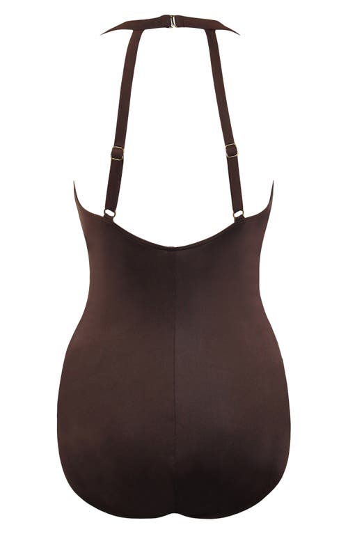 Miraclesuit Illusionist Wrapture One-piece Swimsuit In Sumatra Brown