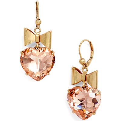 Tory Burch Heart & Bow Drop Earrings