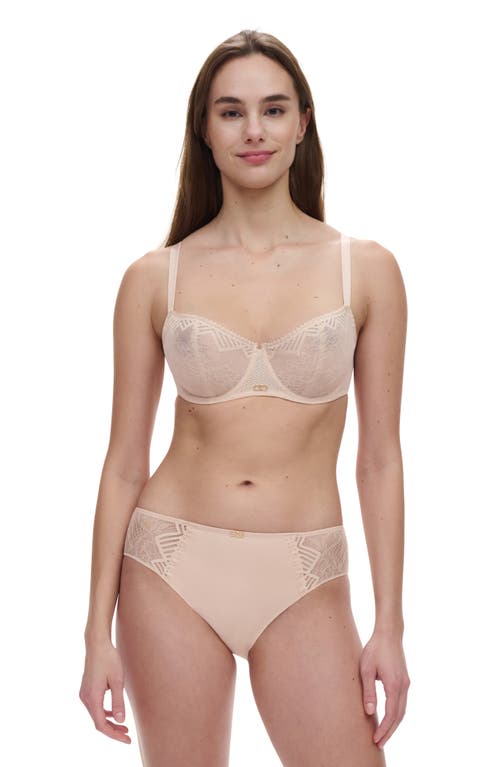 Shop Chantelle Lingerie Origins Underwire Unlined Demi Bra In Beige Blush