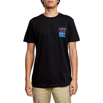 Rvca Black Logo Graphic T-Shirt, Black