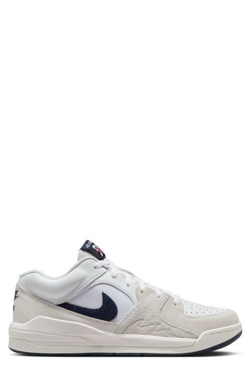 Shop Jordan Stadium 90 Sneaker In White/navy/varsity Red